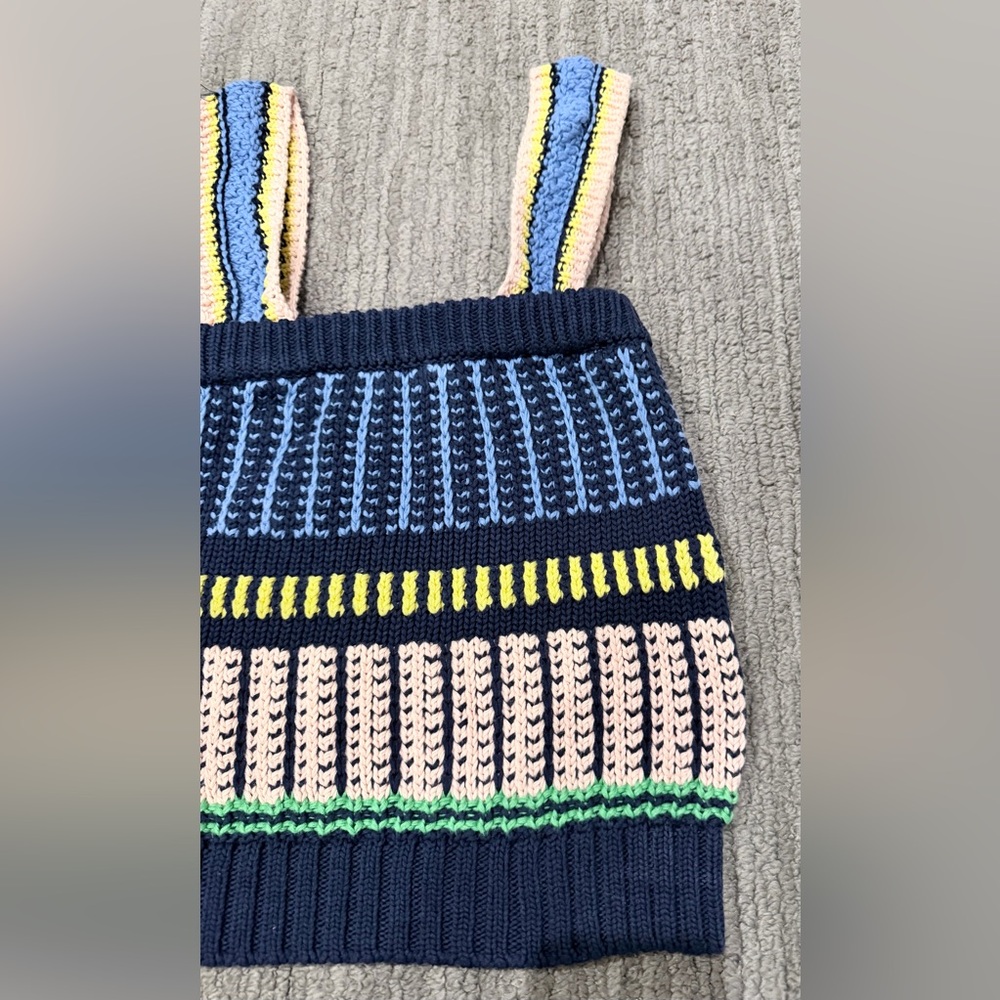 Veronica Beared Jacquard Knit Striped Knit Top - Picture 4 of 14